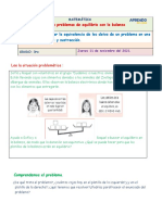 Matematica-Jueves 11nov.2021 Problemas de Igualdad Con La Balanza-3ero