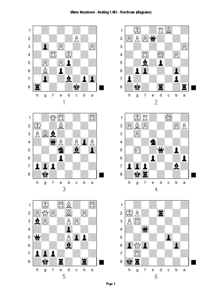 Viktor Neustroev - Beating 1.Nf3 - Practicum (Diagrams) | PDF