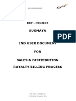 SAP113 - User Manual Royalty Billing