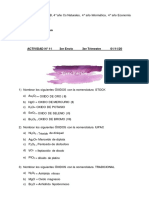 Química - 4° Año - Actividad #11 - Tercer Envío - 3° Trimestre - Profesora Estela Paul - 1 de Noviembre de 2020