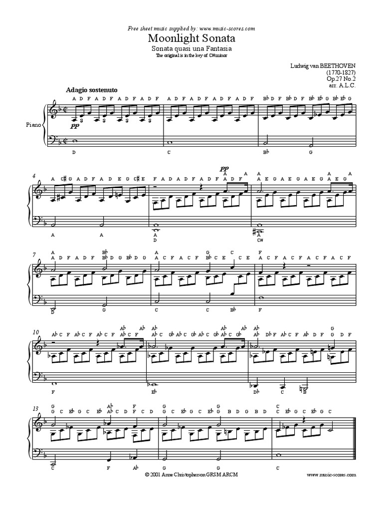 クラシック Sonata quasi una Fantasia Moonlight Sonata: Sonata Quasi Una Fantasia | PDF | Sonata | Piano
