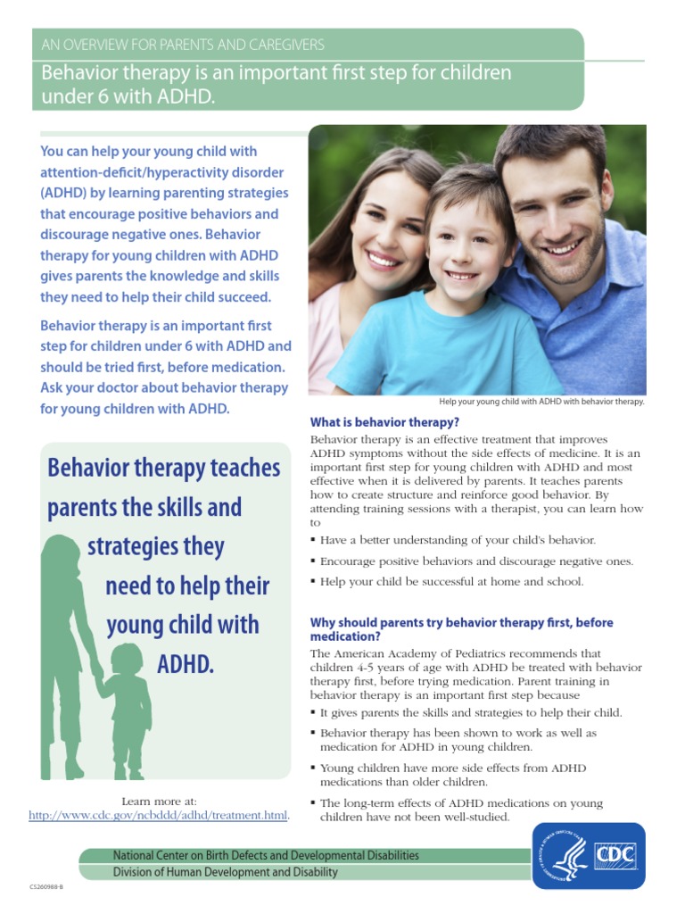 Behavior Therapy for Young ADHD Kids | PDF | Attention Deficit ...