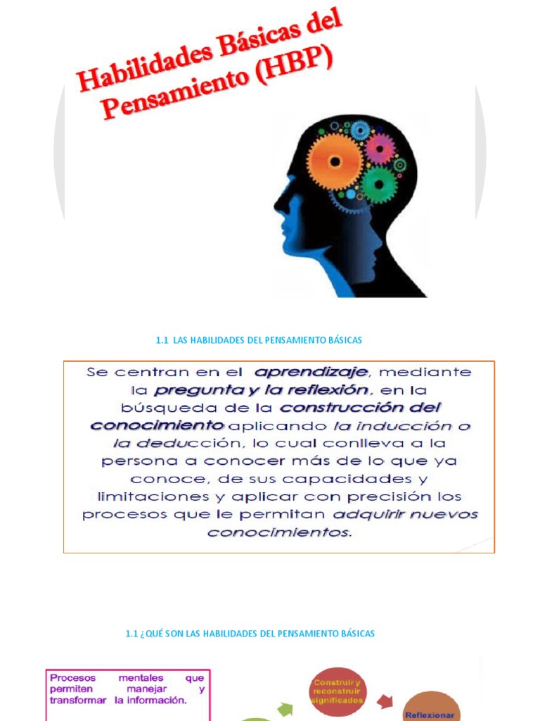 Habilidades del Pensamiento Básico | PDF | Aprendizaje | Racionalidad