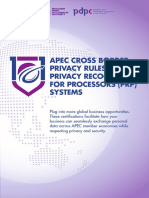 Apec Cross Border Privacy Rules (CBPR) & Privacy Recognition For Processors (PRP) Systems