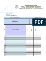 Rúubrica Proyectos (Evaluación Excel)