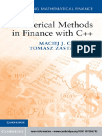 Numerical Methods in Finance With C++