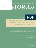 Historiografía de la regionalización en Colombia