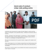 Violating Electoral Code of Conduct, Lawmaker Momtaz Visits Polling Centre