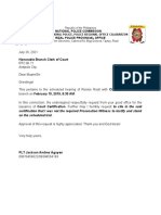 Letter Request Court Certification