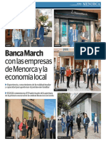 Banca March Con Las Empresas de Menorca y La Economía Local