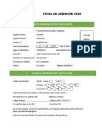 Ficha de Admisión 2022