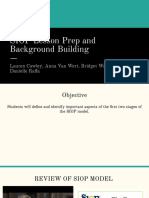 Siop Lesson Prep and Background Building 1