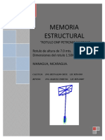 Memoria Estructural Rotulo DNP WASPAN