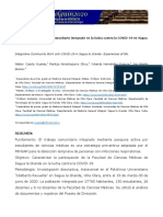 Trabajo Comunitario Integrado en La Lucha Contra La COVID-19 en Sagua La Grande