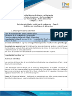 Guía de actividades y rúbrica de evaluación - Unidad 3 - Fase 3 - Análisis microbiólogico de alimentos