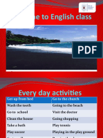 Daily activities and English grammar lessons