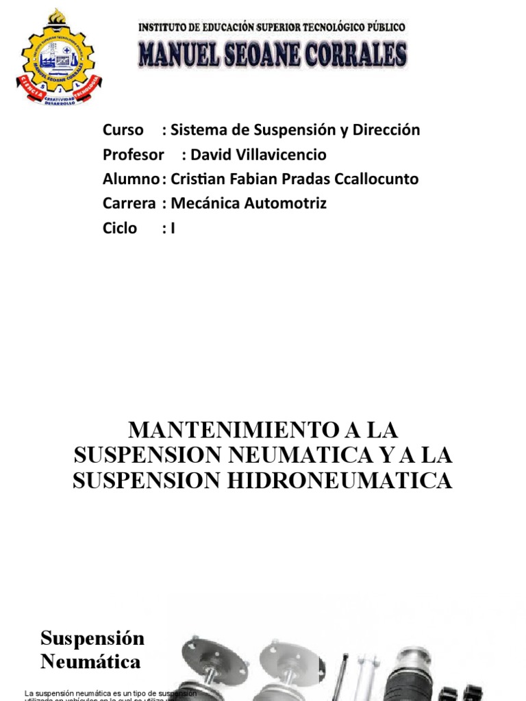 Mantenimiento A La Suspension Neumatica y A La Suspension