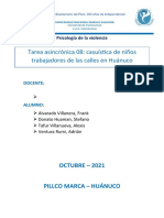 Casuística de Niños Trabajadores de Las Calles en Huánuco