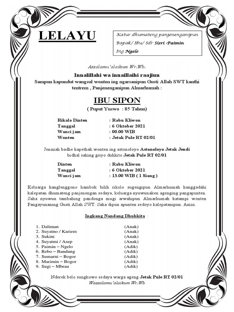 Contoh Lelayu PDF