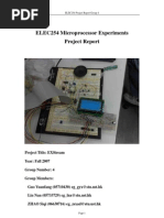 ELEC254 Microprocessor Experiments Project Report