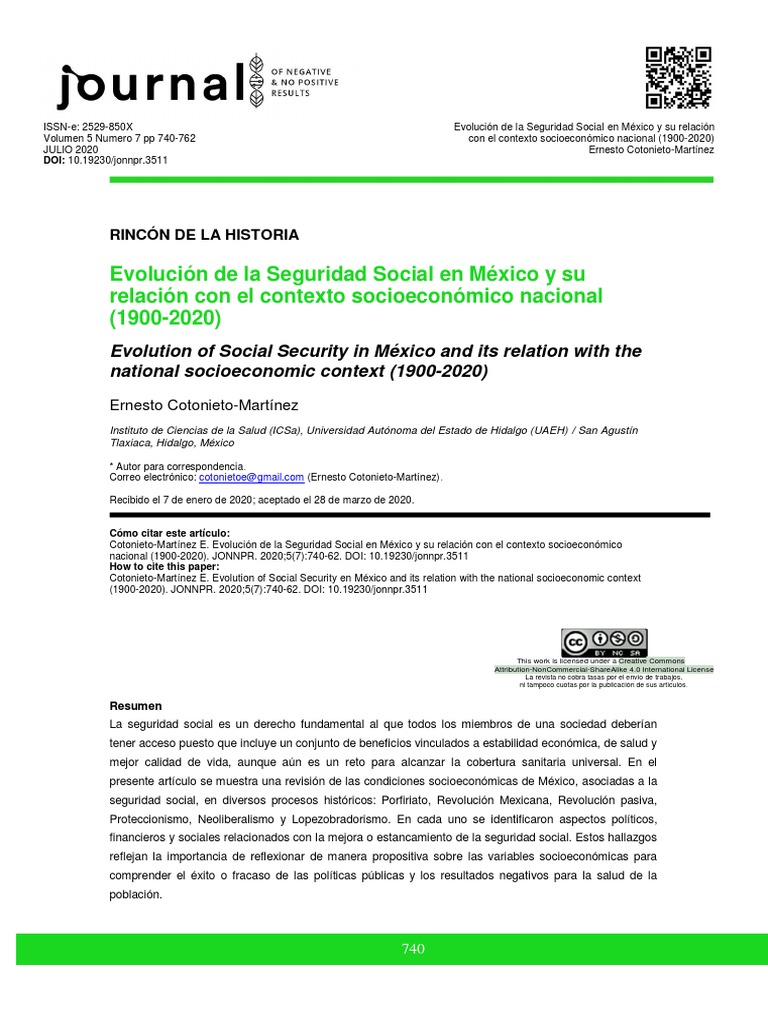 La Evolucion De La Seguridad Social En Mexico Pdf México Pensión