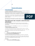 Orações Subordinadas Adverbiais