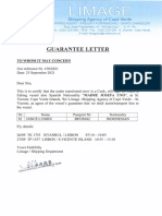 Guarantee Letter: Shipping Agency of Cape Verde