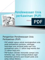 Pendewasaan Usia Perkawinan (PUP) : Sasongko, SE PLKB Kec. Sungai Loban