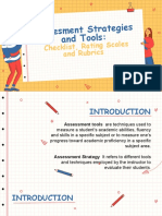 Assesment Strategies and Tools:: Checklist, Rating Scales and Rubrics