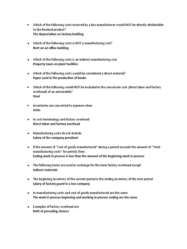 Cost Acc Reviewer PDF Cost Of Goods Sold Cost