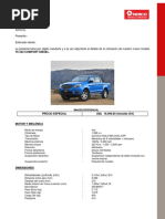 DATOS TECNICOS 4x2 Comfort Diesel