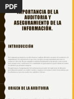 AUDITORIA Y SEGUIMIENTO I