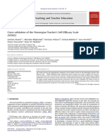 Cross-Validation of The Norwegian Teacher's Self-Efficacy Scale (NTSES)