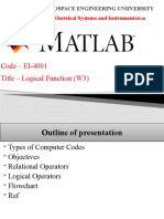 Code - EI-4001 Title - Logical Function (W3) : Department of Electrical Systems and Instrumenta