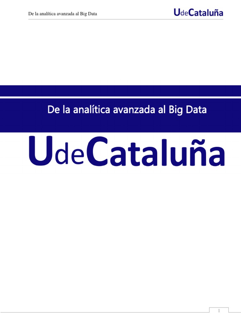 De La Analitica Avanzada Al Big Data | PDF | Analítica predictiva | Big ...