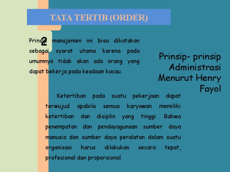 Prinsip - Prinsip Administrasi Menurut Henry Fayol | PDF