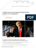 Capitol Riot - Court Temporarily Blocks Release of Trump Files - BBC News