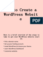How To Create A Wordpress Websit E