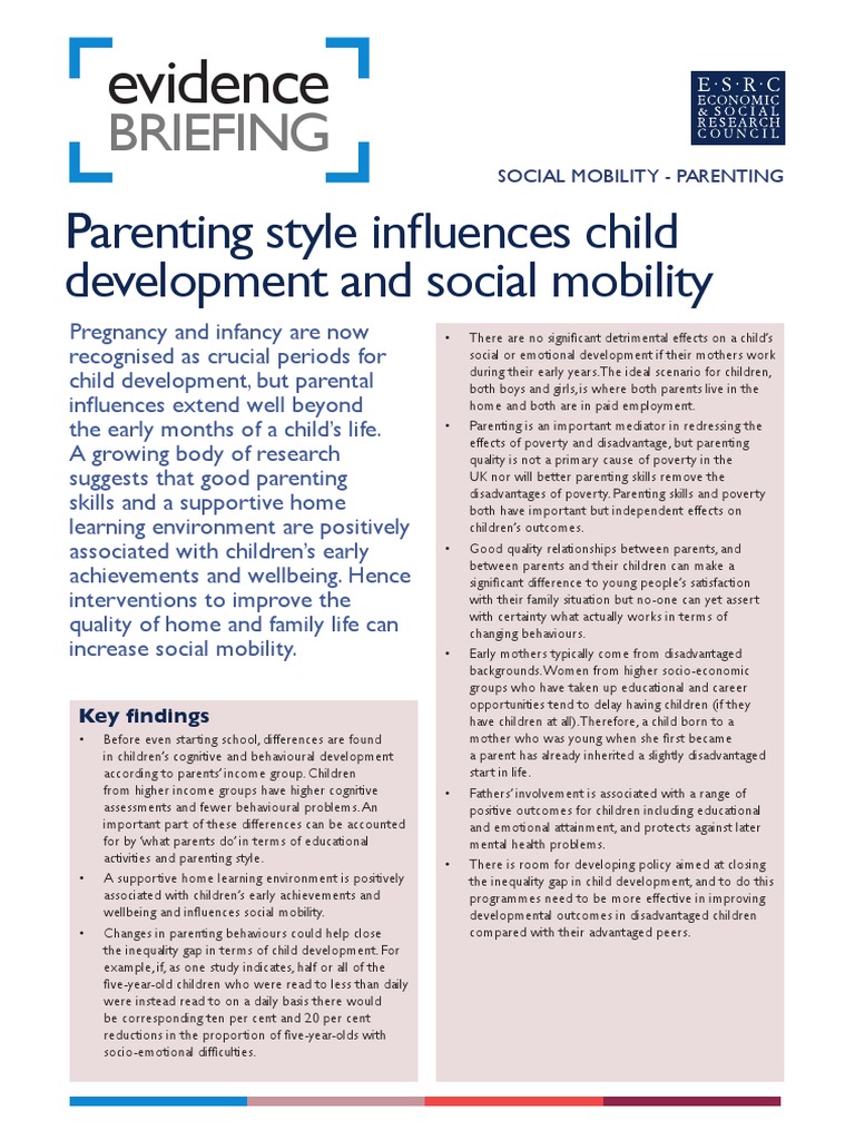 Parenting Style Influences Child Development and Social Mobility | PDF ...