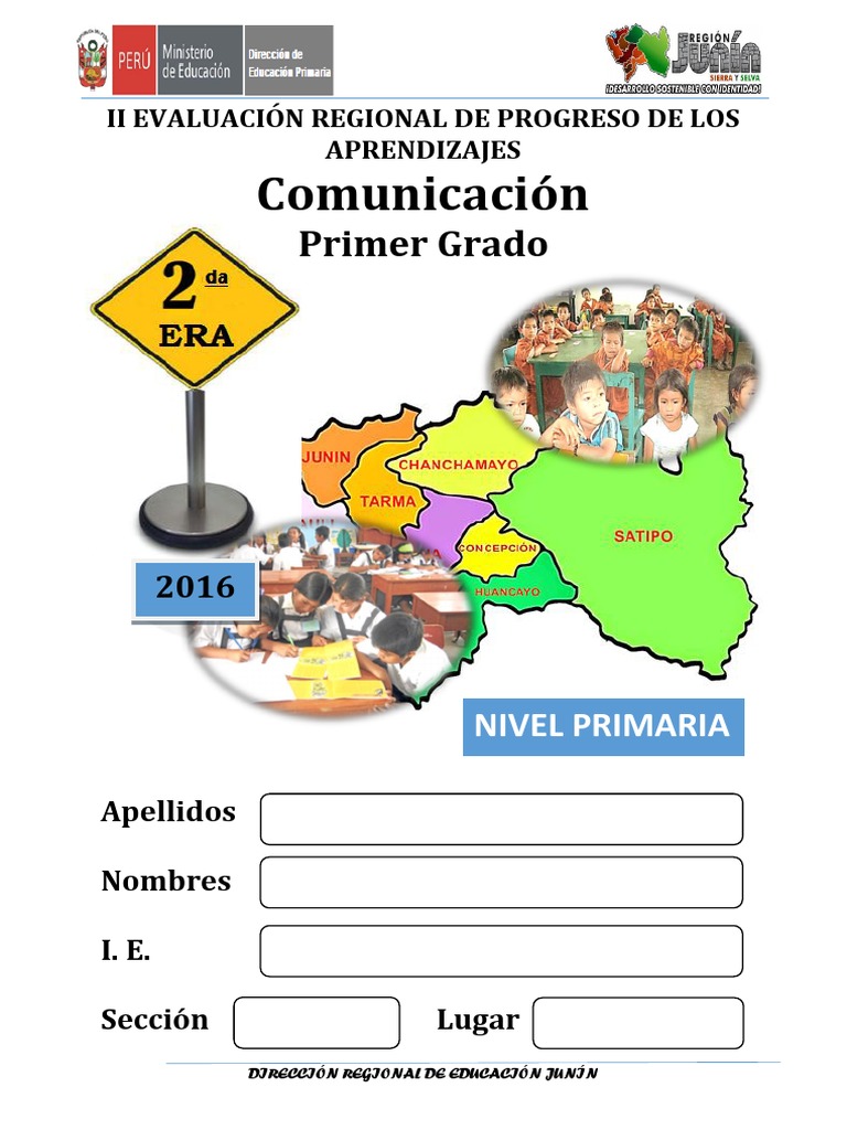 Examen de Comunicación para Primer Grado | PDF | Artes del Lenguaje y ...