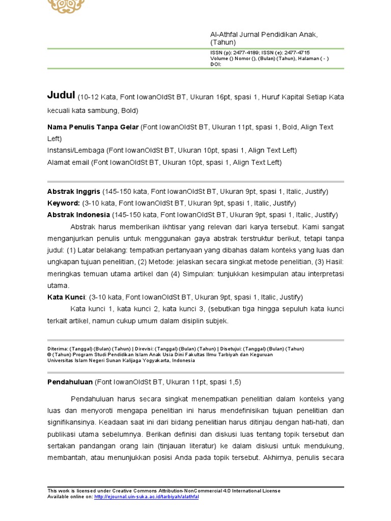 Al Athfal Jurnal Pendidikan Anak | PDF