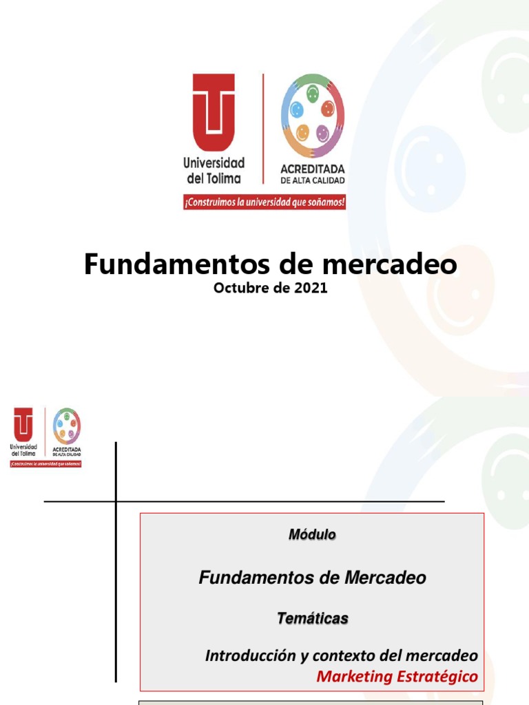 Fundamentos y Estrategias de Marketing | PDF | Marketing | Mercado ...