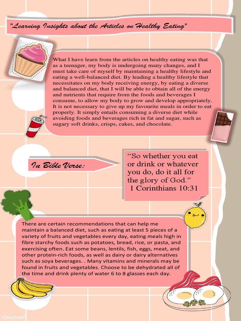 Narrative Essay PDF Healthy Diet Foods