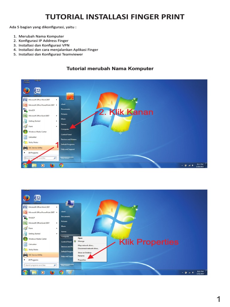 Panduan Instalasi Fingerprint dan VPN | PDF