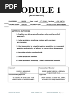 Module 1 - Basic Kinematics NSCI02