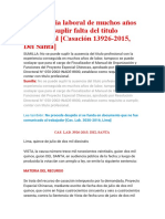 Experiencia Laboral de Muchos Años No Puede Suplir Falta Del Título Profesional