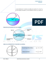 Matemática P - Prefeitura Palmeira Das Missões-RS - Parte I (Cargos de Nível Médio e Superior) - Geometria Espacial Esferas