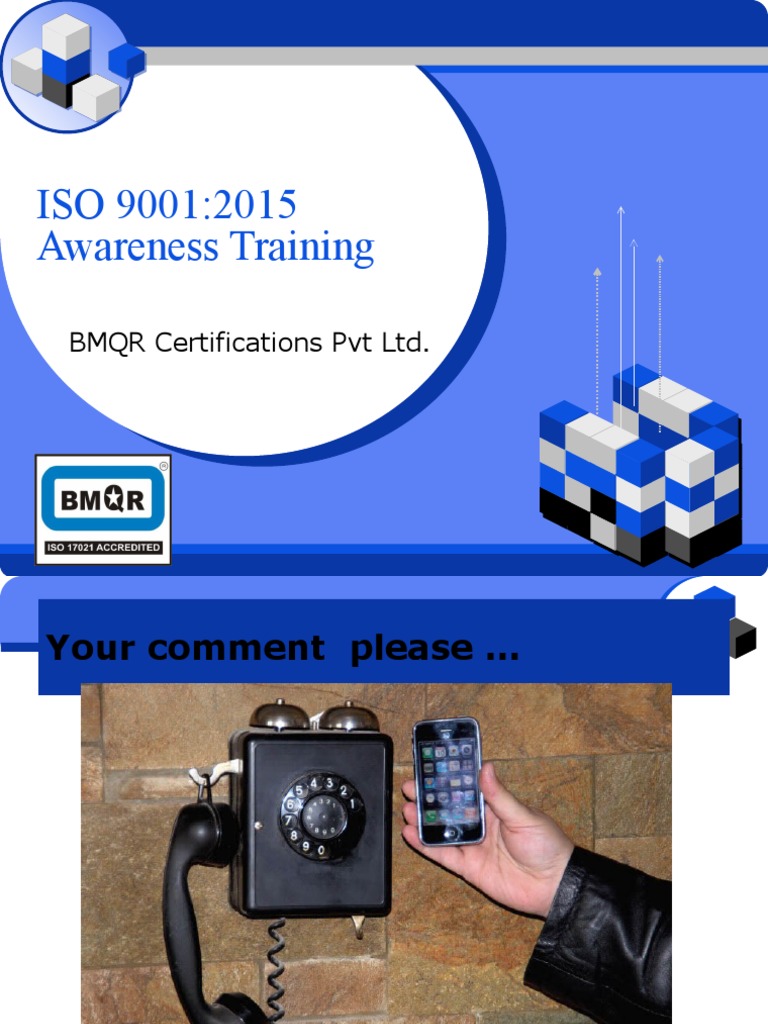 ISO 9001:2015 Awareness Training Guide | PDF | Iso 9000 | Quality ...