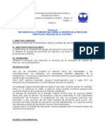 Práctica 8 Influencia de La Temp Sobre La Rapidez en La Yodación de La Acetona