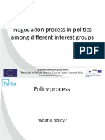 Negotiation Process in Politics Among Different Interest Groups